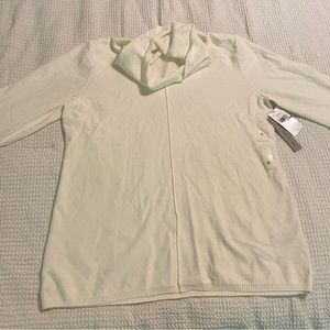 Calvin Klein Jeans White Cowl Neck Sweater